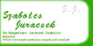 szabolcs juracsek business card
